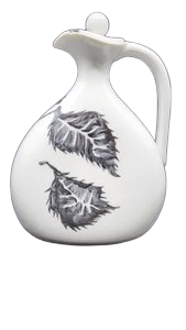 Bouteille Jean Lurçat par Haviland Limoges en porcelaine Blanche décor Soleil France Circa 1960