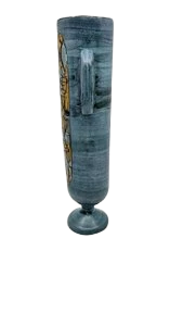 Bouteille Jean de Lespinasse en céramique Bleue  "Porto" Vallauris French Riviera France Circa 1950