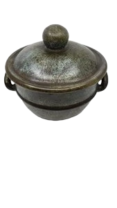 Soupière La Grange aux Potiers Madeleine et René De Valence en céramique "Pièce Unique" France Circa 1950