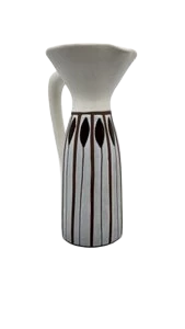 Pichet Italien, Roger Capron en céramique décor "Fer de Lance" Francais French Riviera 1950 