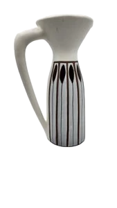 Pichet Italien, Roger Capron en céramique décor "Fer de Lance" Francais French Riviera 1950 