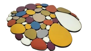 Table basse Olivier de Schrijver "Moon" version couleurs du monde Série Limitée 1/24 Belgique Circa 1990