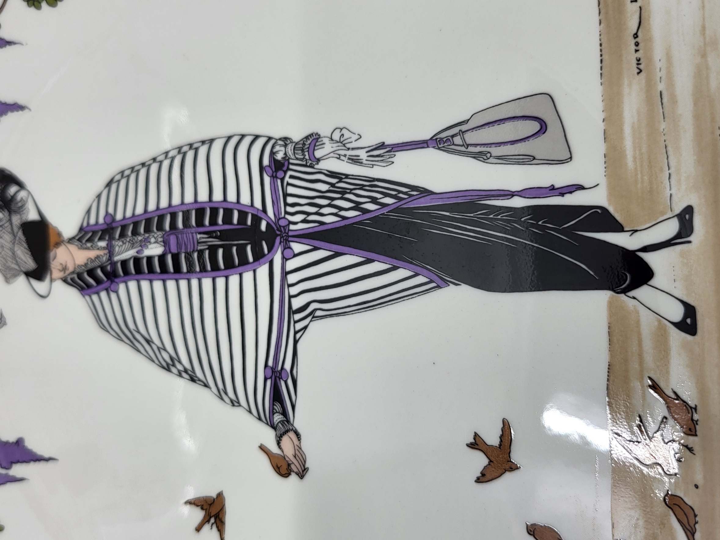 Assiettes Villeroy et Boch Design 1900 en porcelaine décor Art Déc (lot de 4)