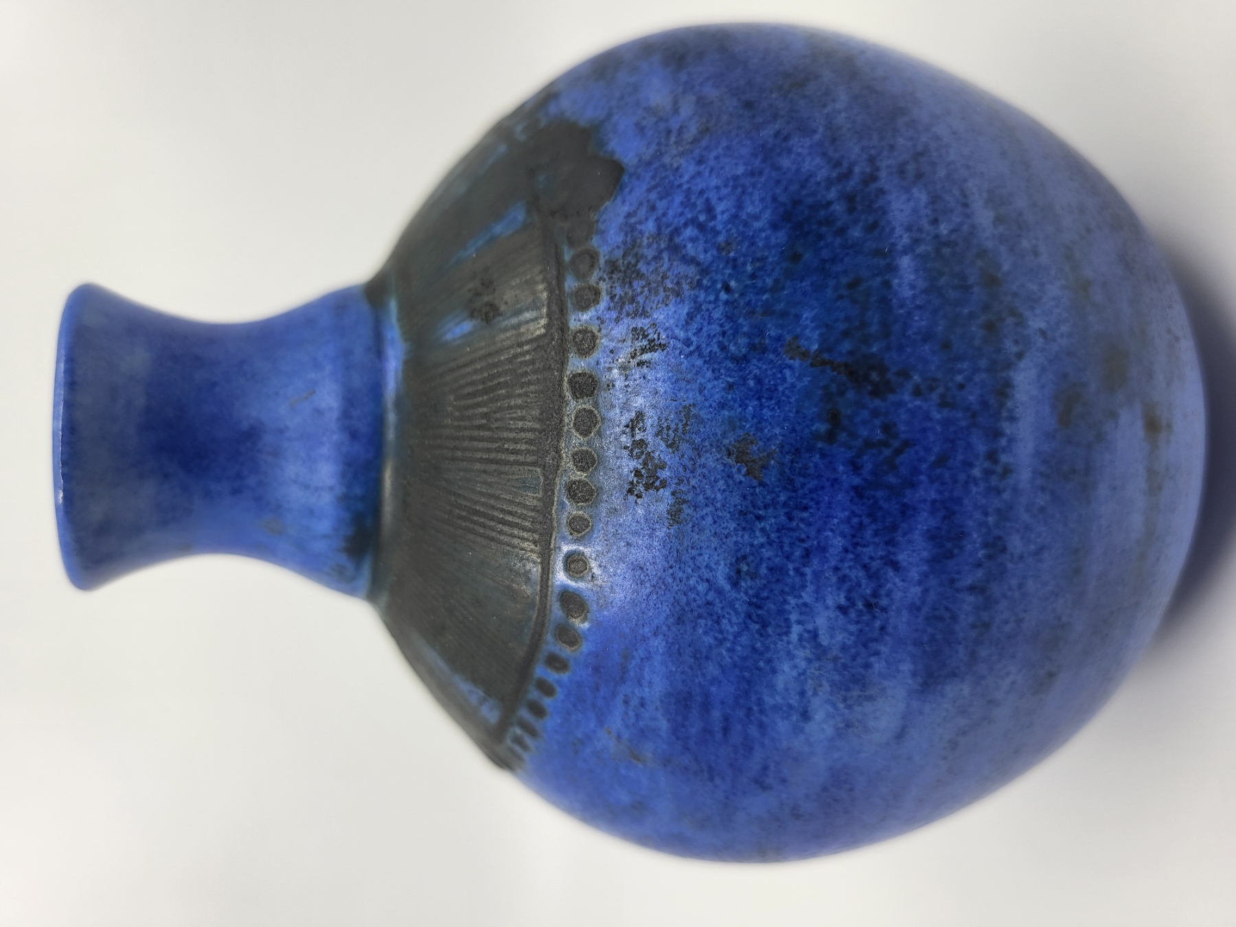 Vase Jacques Blin en céramique "Bleu de Blin" France Circa 1970