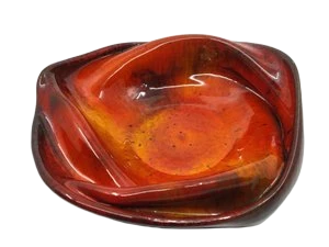 Vide Poche en céramique Rouge Orangé France 2010