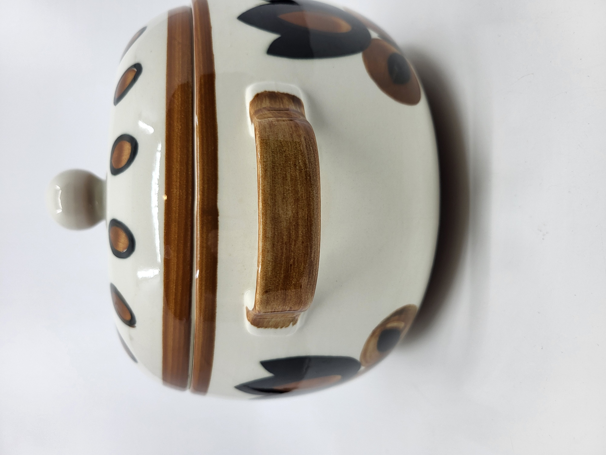 Soupière Boch la Louvière série Kimono en faïence Belgique 1960/70 