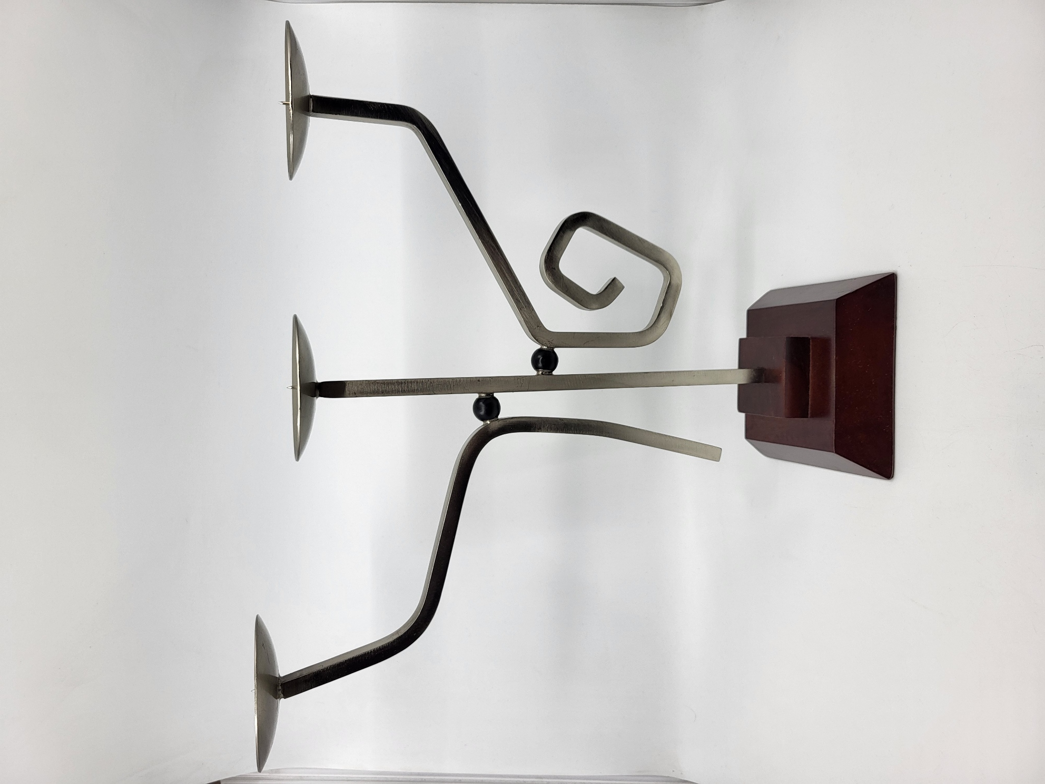 Chandelier 3 bras, Garance Vallée x MONOPRIX en bois et métal Série Limitée