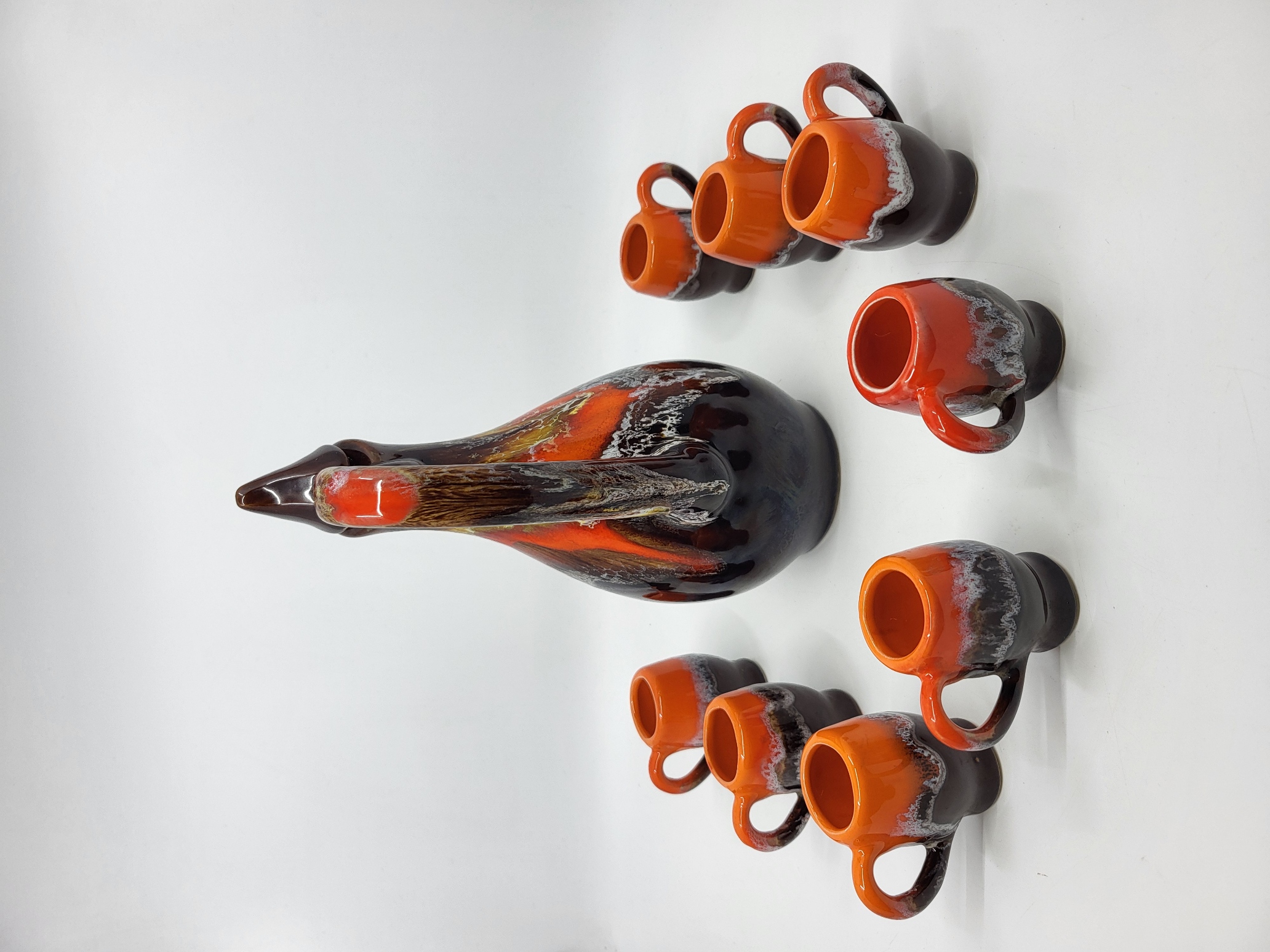 Service à café Vallauris en céramique Francais French Riviera 1960