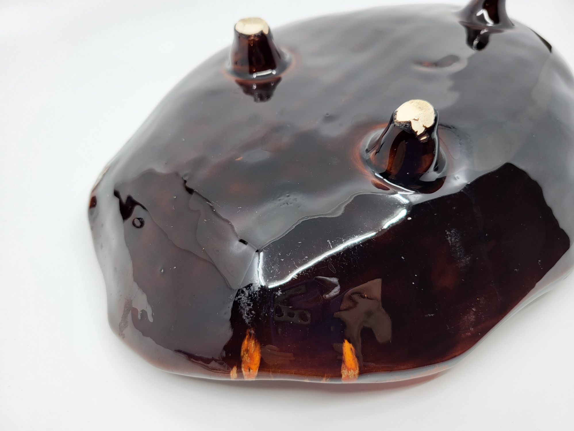 Coupe Tripode Vallauris en céramique Francaise Côte-d'Azur 1960