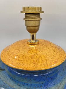 Grande Lampe Hubert Olivier en céramique française décor French Riviera 1990