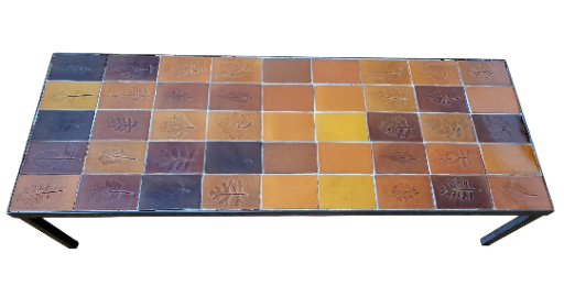 Table basse Roger Capron en céramique émaillée Francaise Côte-d'Azur