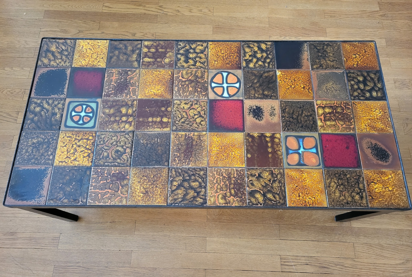 Table basse Roche Bobois en céramique émaillée Francaise circa 1970 Vintage  Mid-Century