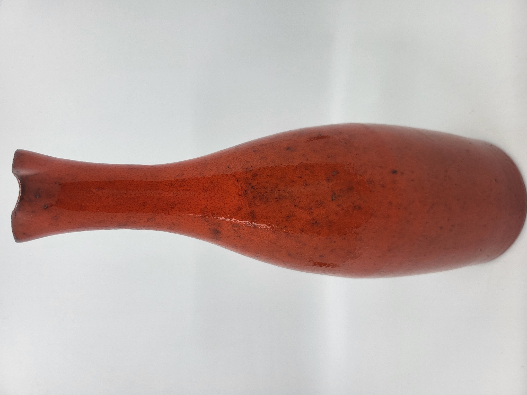 Vase Robert Picault en Grès émaillé Rouge Francais Côte-d'Azur 1950