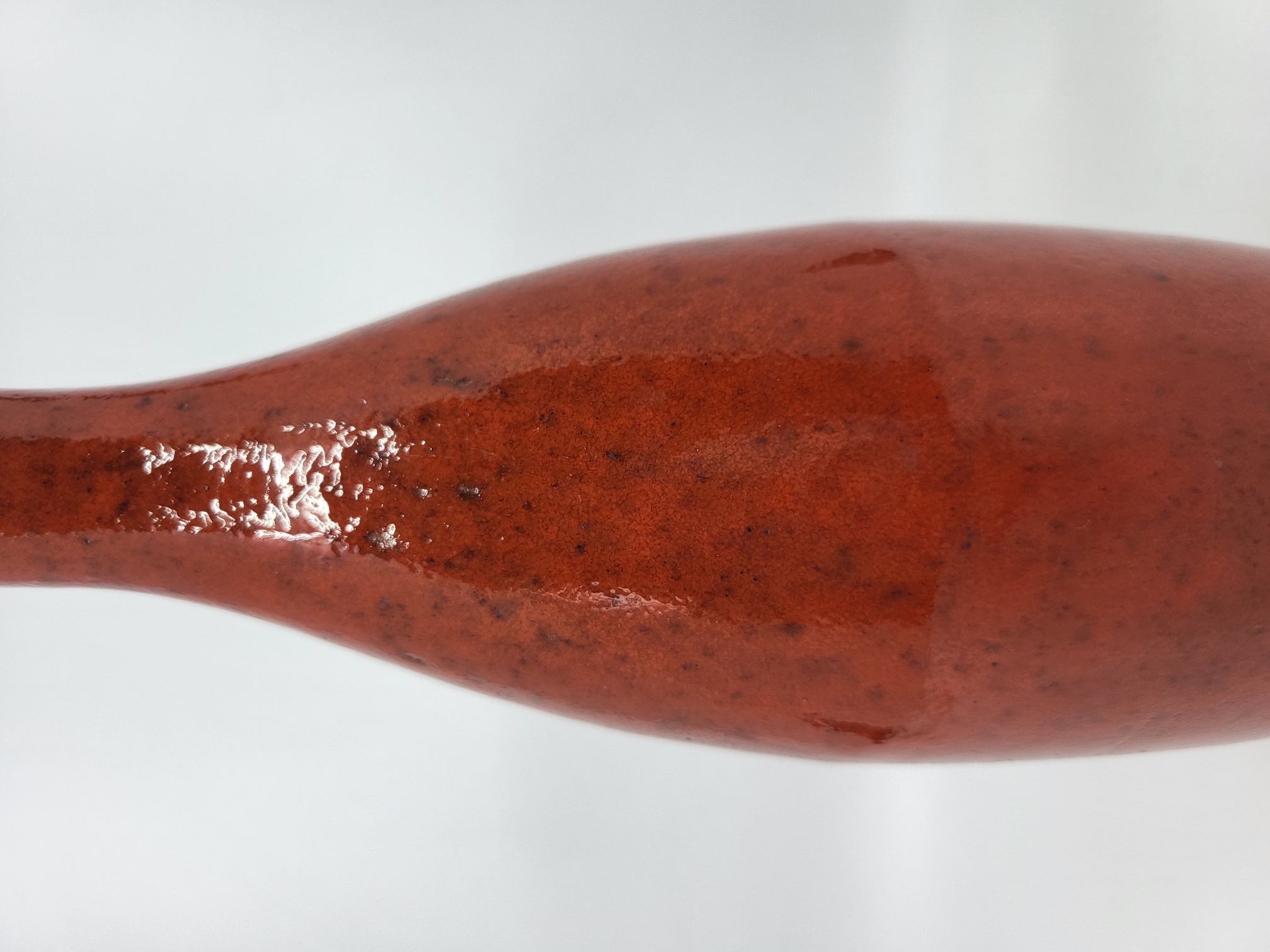 Vase Robert Picault en Grès émaillé Rouge Francais Côte-d'Azur 1950