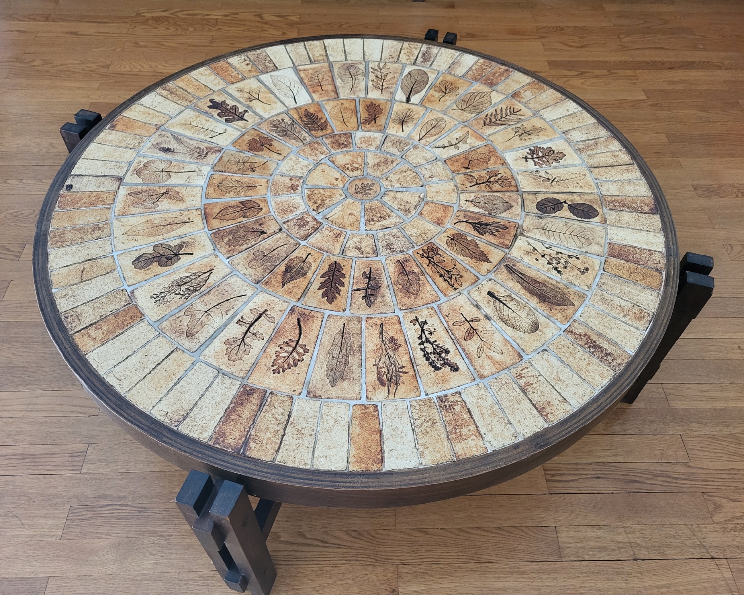 Table basse Roger Capron "Herbier" design de Pierre Cardin Francaise Circa1970