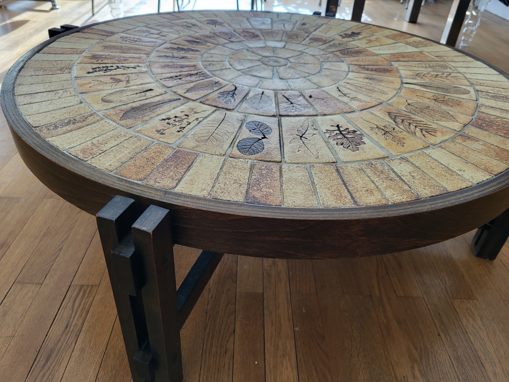 Table basse Roger Capron "Herbier" design de Pierre Cardin Francaise Circa1970