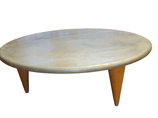 Table basse ronde de Sir Terence Conran  en zinc  1997