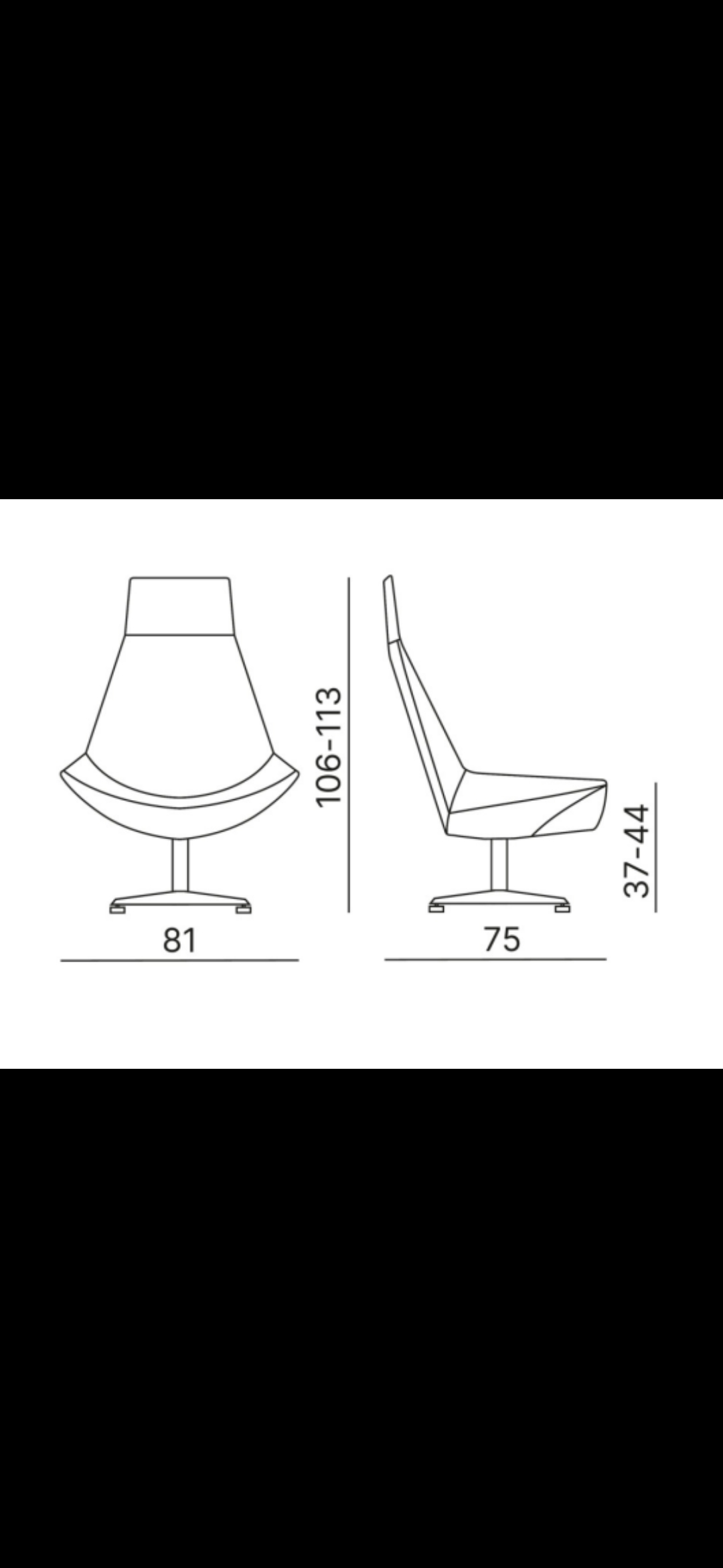 Fauteuil Kastel model Kayak en cuir blanc Italy