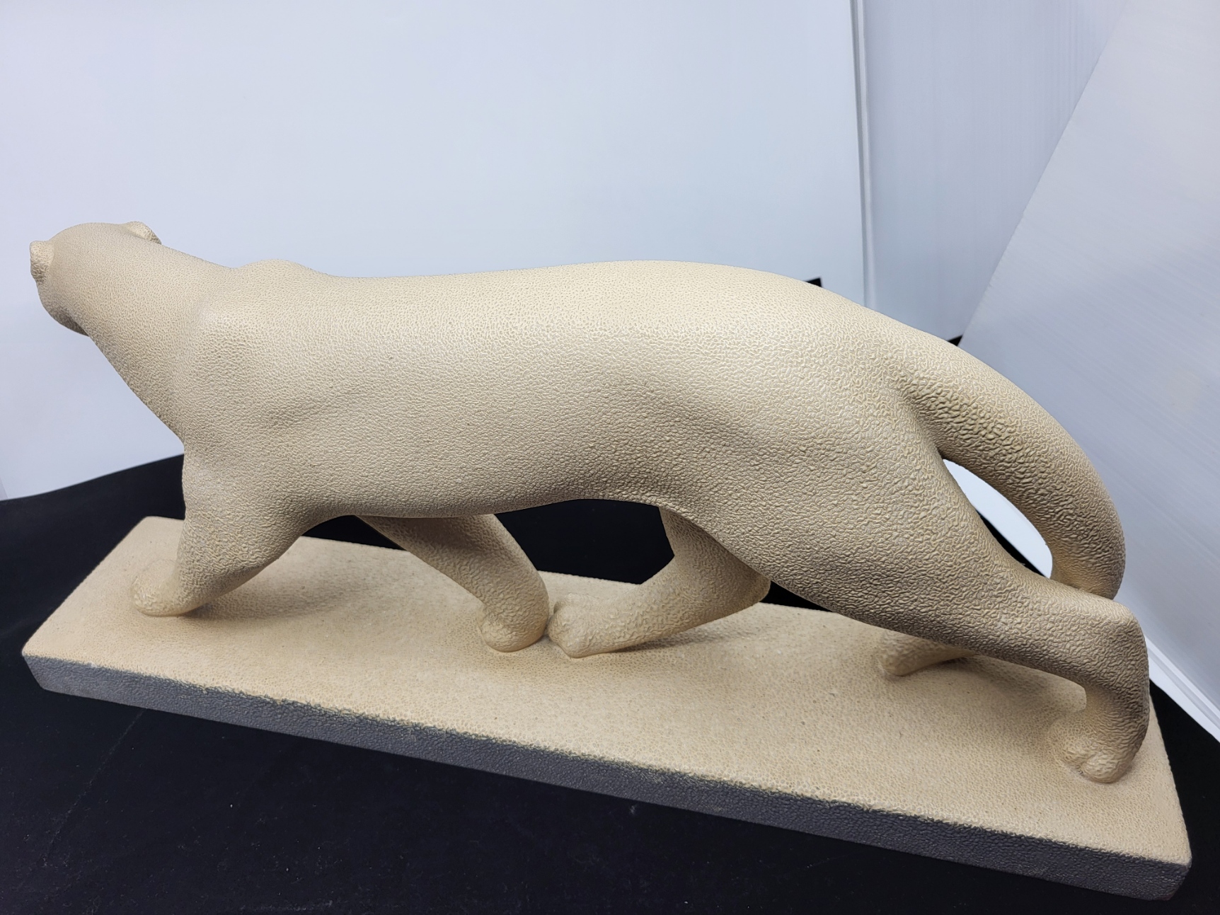 Panthère Sainte Radegonde en céramique crispée Art déco France 1935