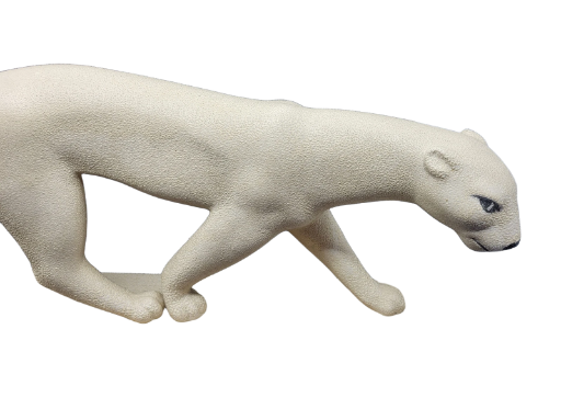 Panthère Sainte Radegonde en céramique crispée Art déco France 1935