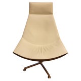 Fauteuil Kastel model Kayak en cuir blanc Italy
