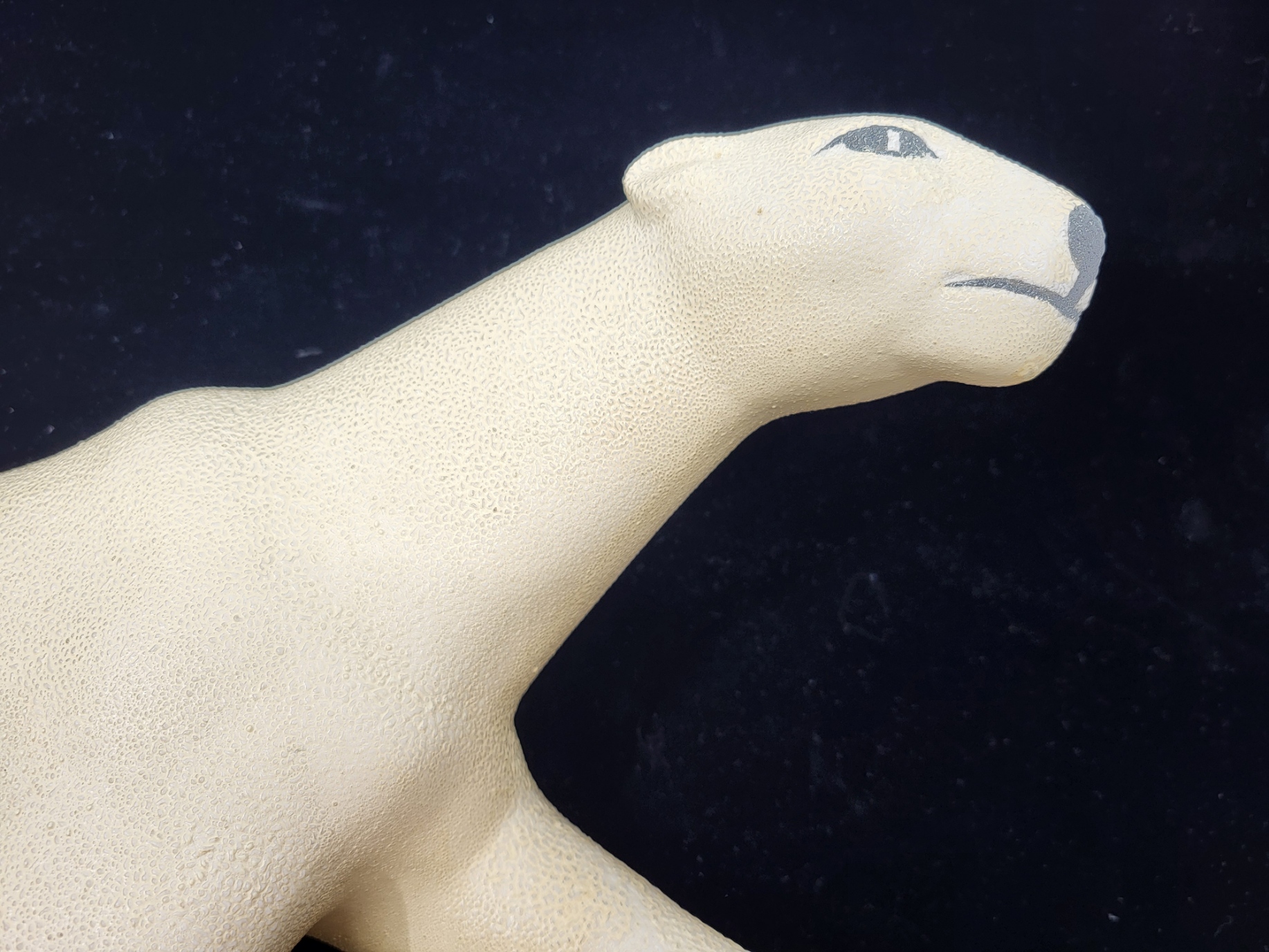 Panthère Sainte Radegonde en céramique crispée Art déco France 1935