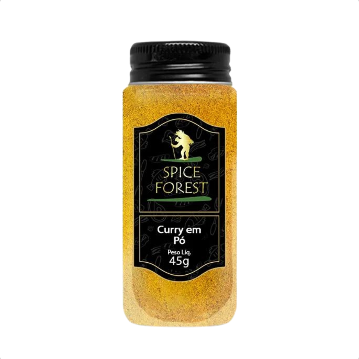 Curry 45g - Spice Forest: Mistura de especiarias para pratos típicos da culinária indiana.