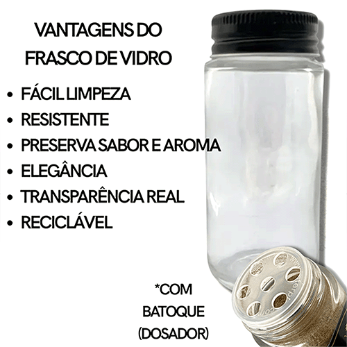 Alho em Pó Desidratado 40g - Puro e Prático em Frasco de Vidro