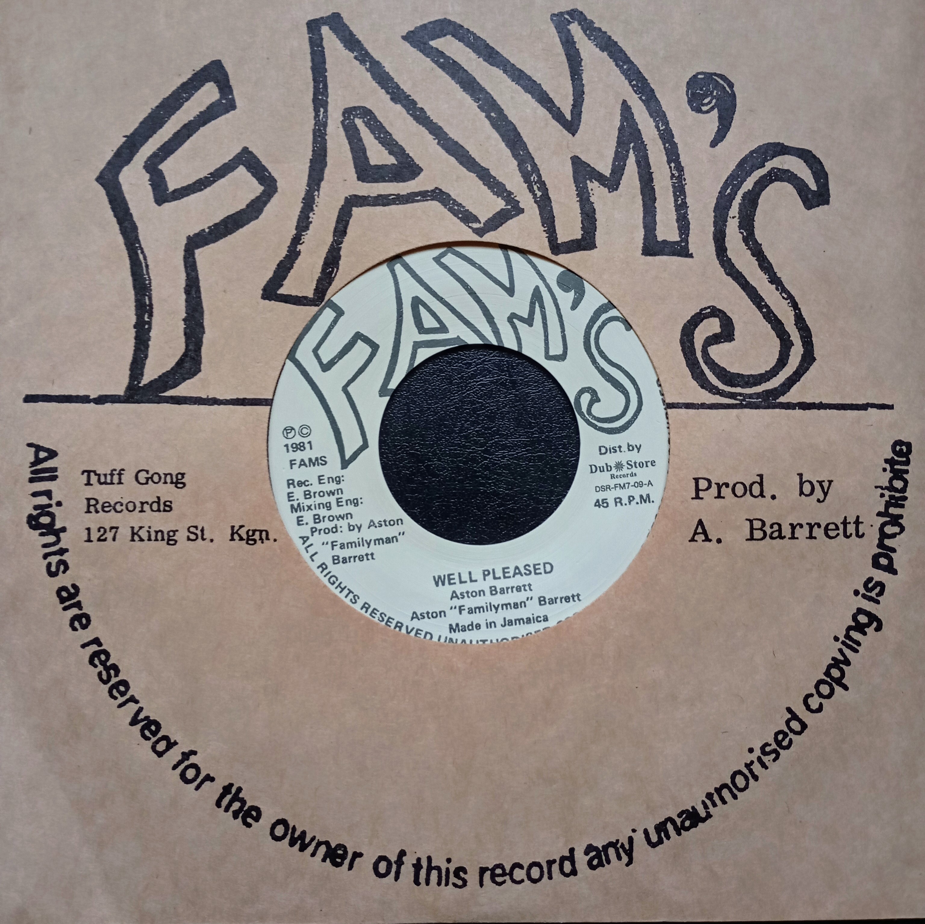 Aston "Family Man" Barrett – Well Pleased / Pleasing Dub