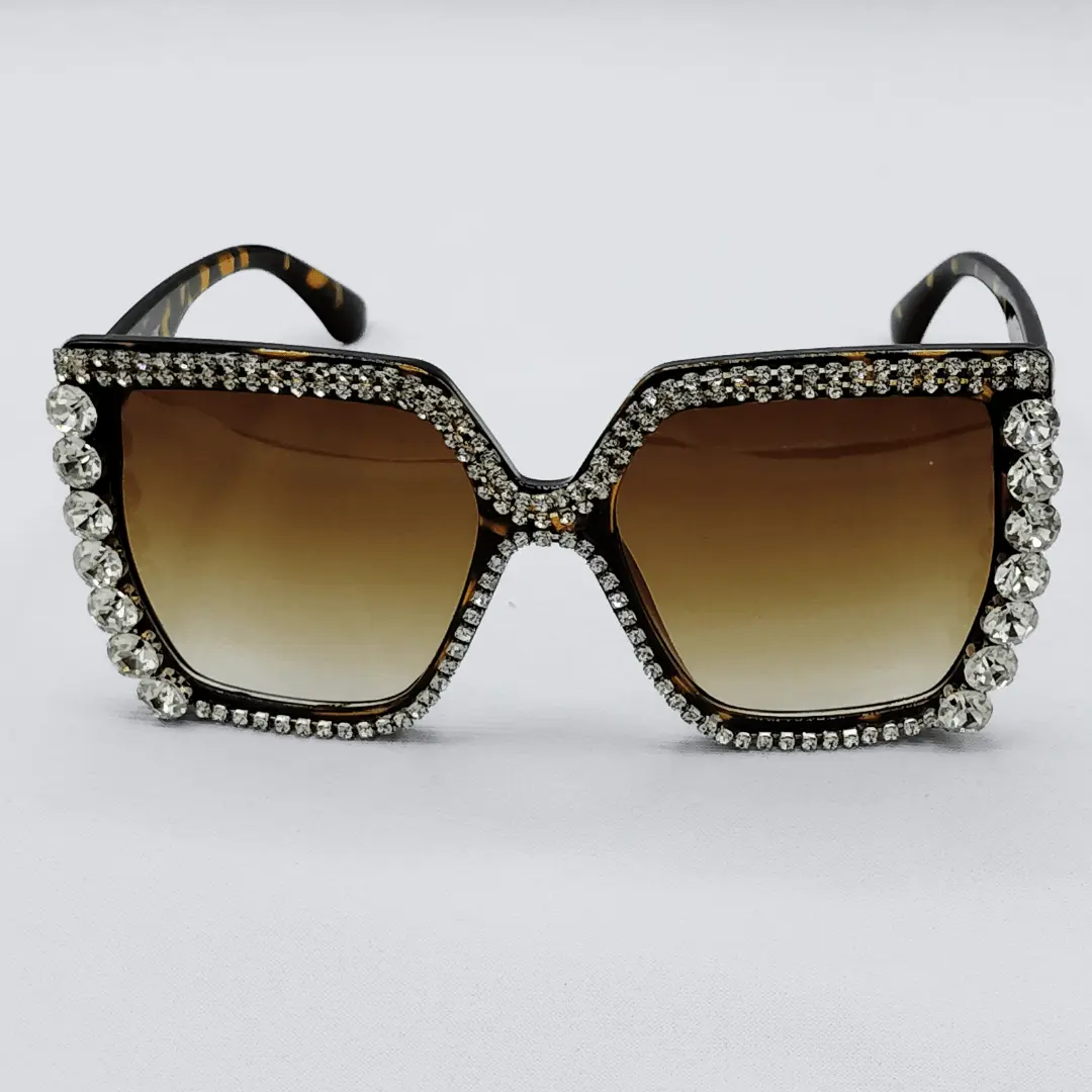 Fronxx Swarovski Crystal Mustard Sunglasses - Model: B-2