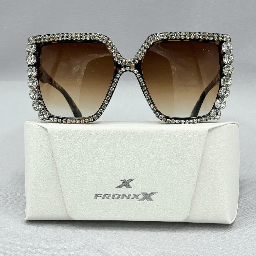 Fronxx Swarovski Crystal Mustard Sunglasses - Model: B-2