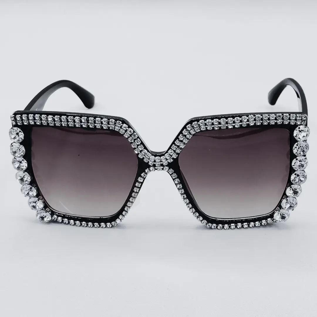 Fronxx Swarovski Crystal Matte Black Sunglasses - Model: B-4