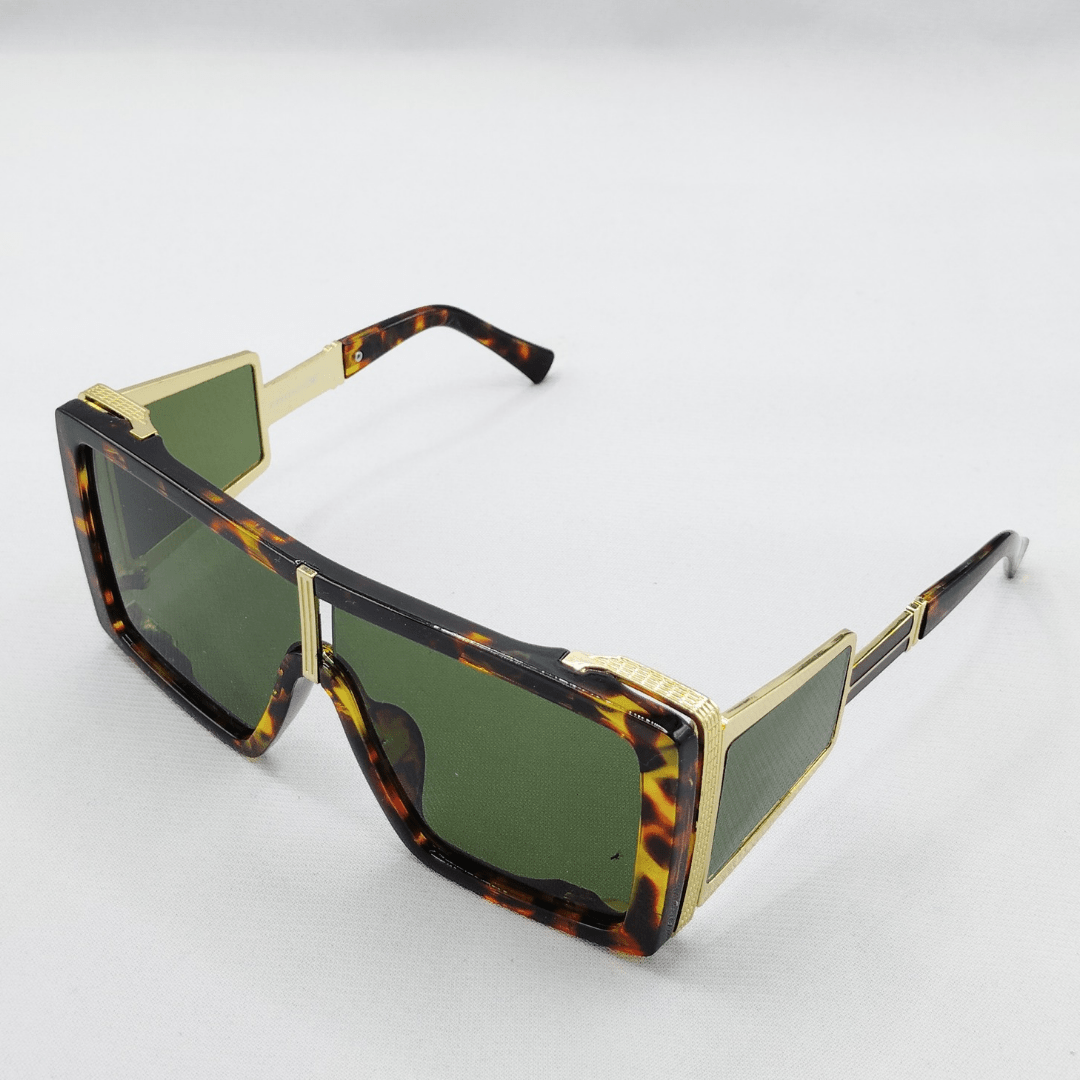 Fronxx Premier Golden Cheetah Green Sunglasses - Model: D-4