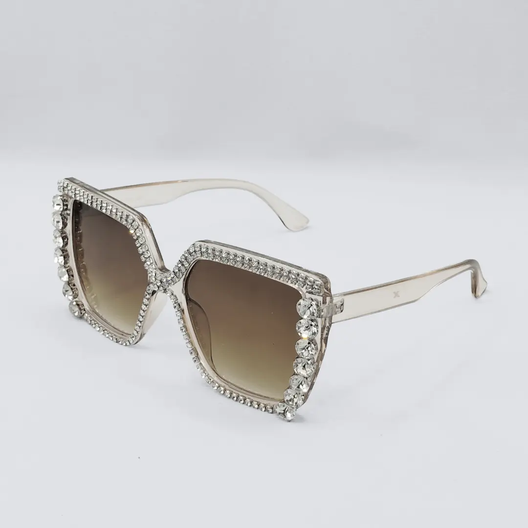 Fronxx Swarovski Crystal Gradient Brown Sunglasses - Model: B-3