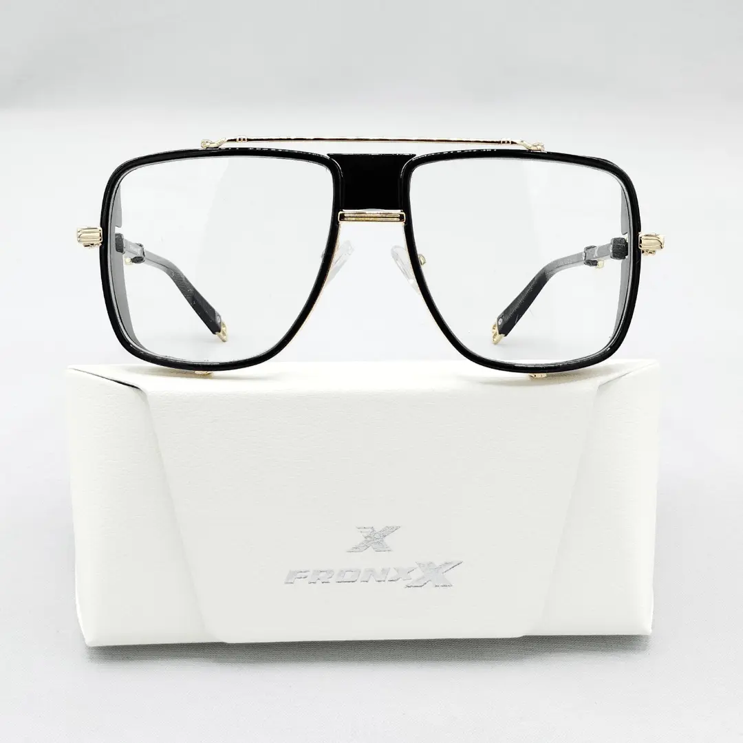 Fronxx Oversized Matte Clear Sunglasses - Model: E-1
