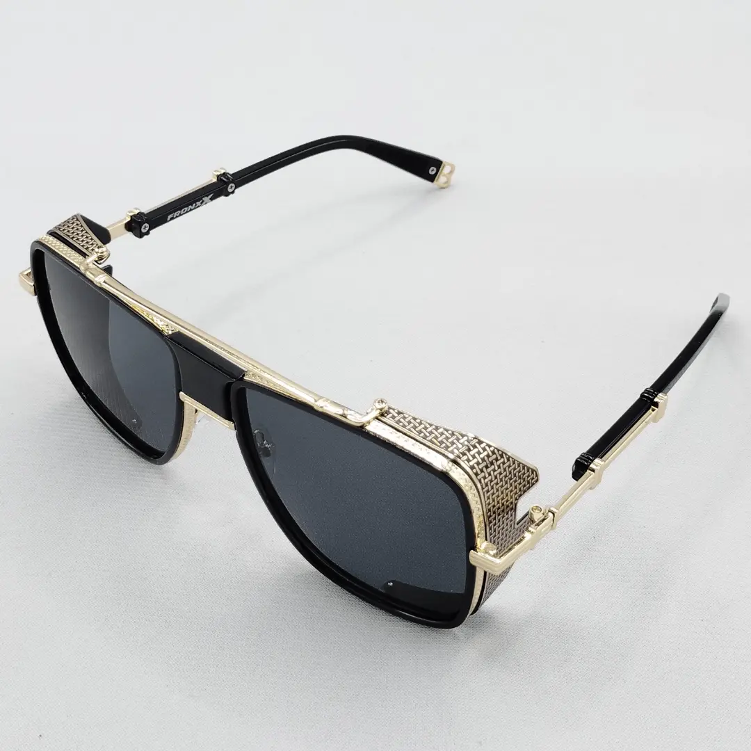 Fronxx Oversized Matte Black Sunglasses - Model: E-2