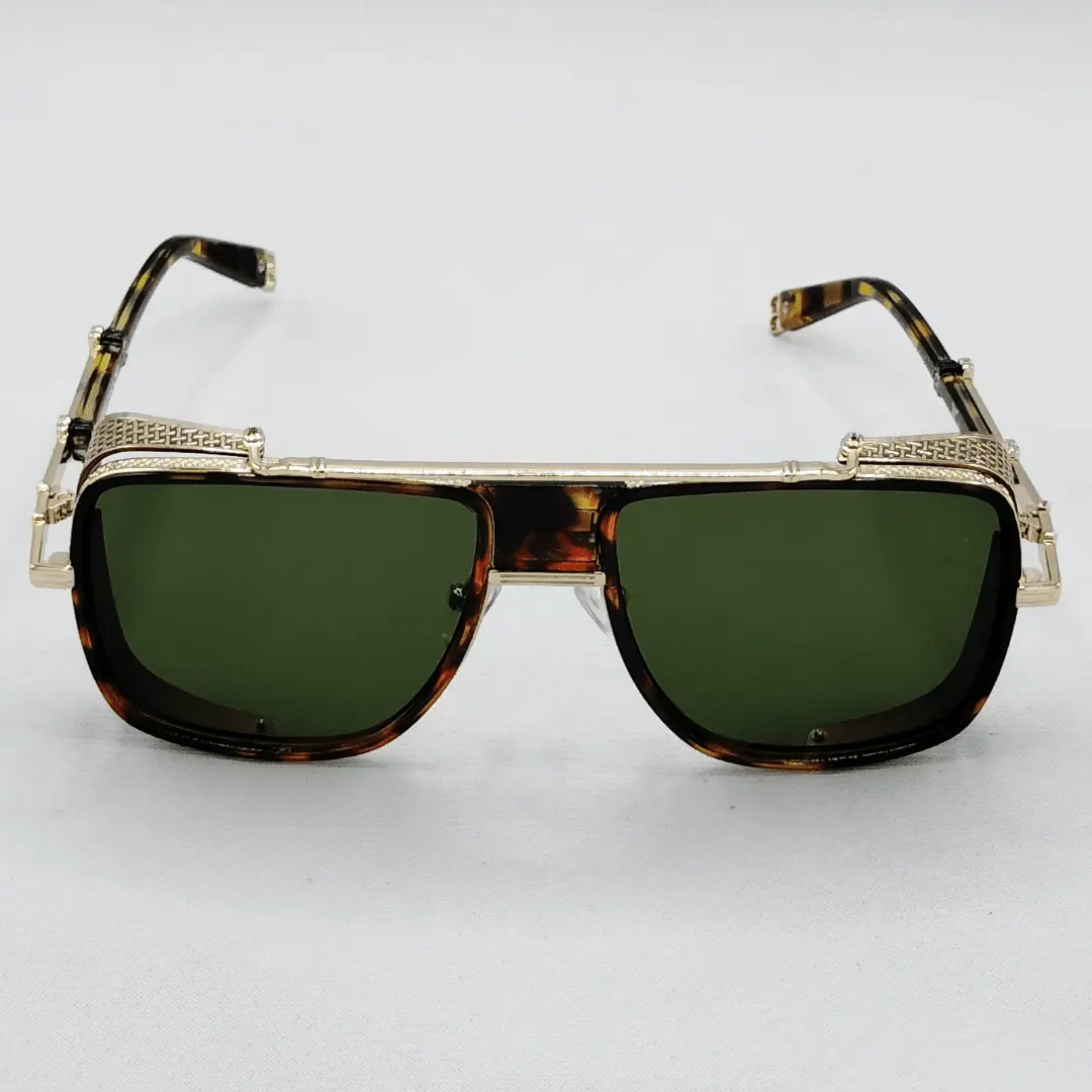 Fronxx Oversized Cheetah Green Sunglasses - Model: E-5