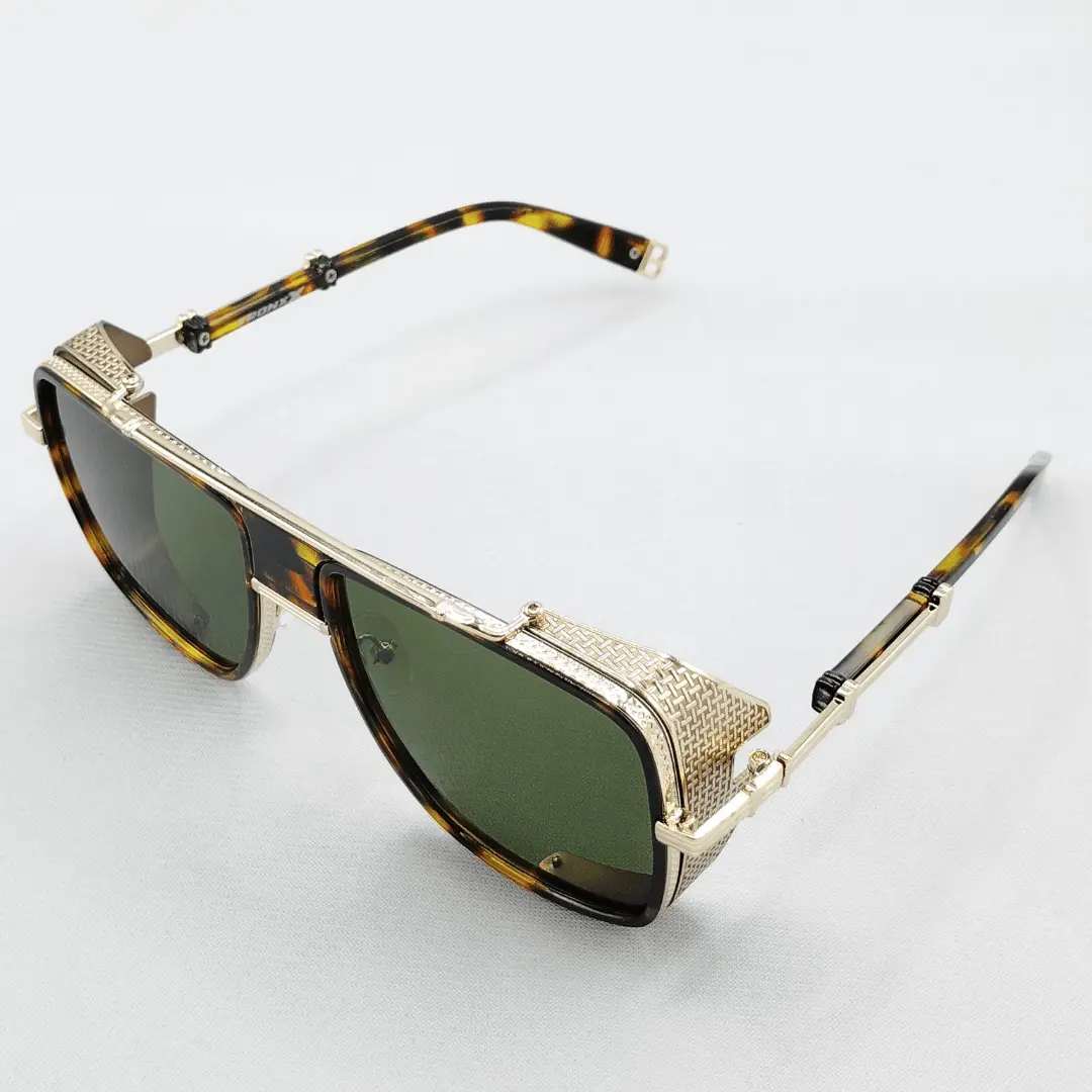Fronxx Oversized Cheetah Green Sunglasses - Model: E-5