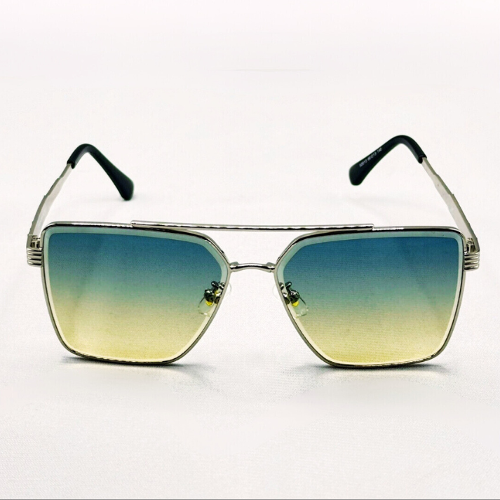 Fronxx Sqaured Ocean Blue Metal Sunglasses - Model: G-4