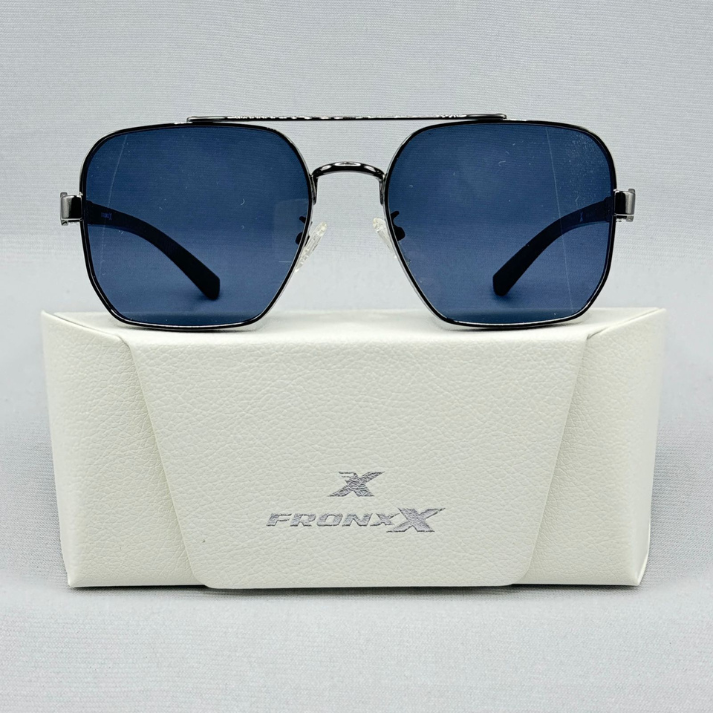 Fronxx Oval Black Metal Sunglasses - Model: G-1