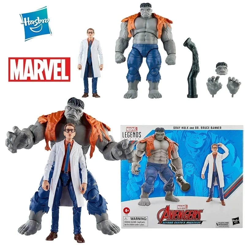 [On Order] The Avengers 60th Anniversary Marvel Legends Gray Hulk and Dr. Bruce Banner Two-Pack