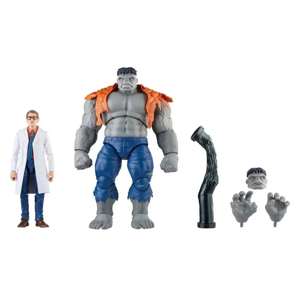 [On Order] The Avengers 60th Anniversary Marvel Legends Gray Hulk and Dr. Bruce Banner Two-Pack