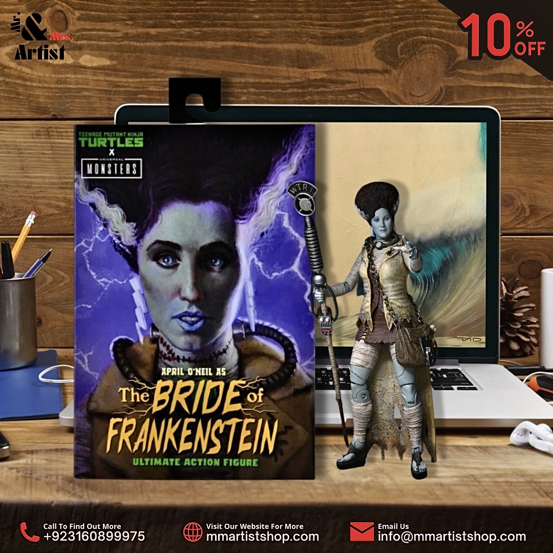[In Stock] Universal Monsters x Teenage Mutant Ninja Turtles Ultimate April O'Neil as The Bride of Frankenstein
