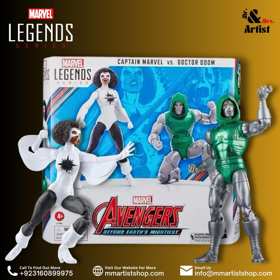 [In Stock] The Avengers 60th Anniversary Marvel Legends Captain Marvel vs. Doctor Doom Action Figure Two-Pack