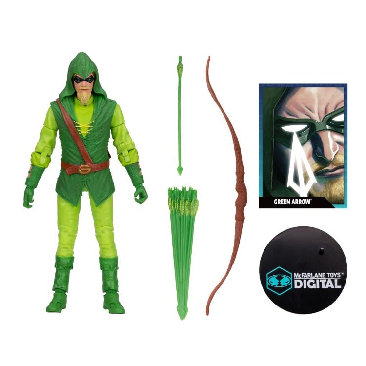 [In Stock] Green Arrow: Longbow Hunter Green Arrow (Classic) 7" Action Figure (With Digital Code)
