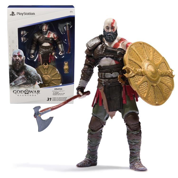 [In Stock] God of War Ragnarok The Shapes Collection Kratos 6" Action Figure