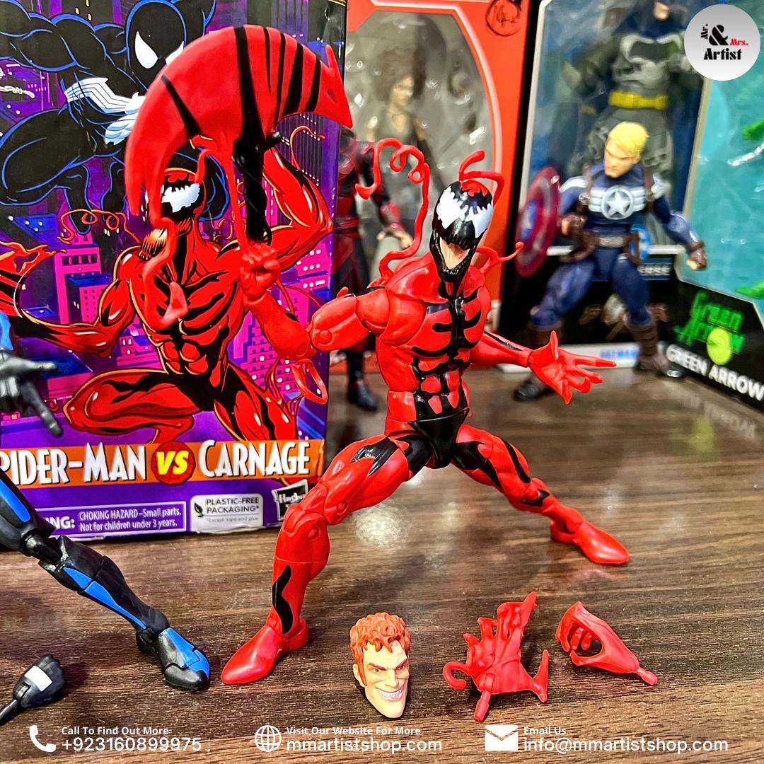 [Pre-Owned] Spider-Man Marvel Legends Spider-Man (Black Suit) & Carnage Exclusive Action Figure Two-Pack