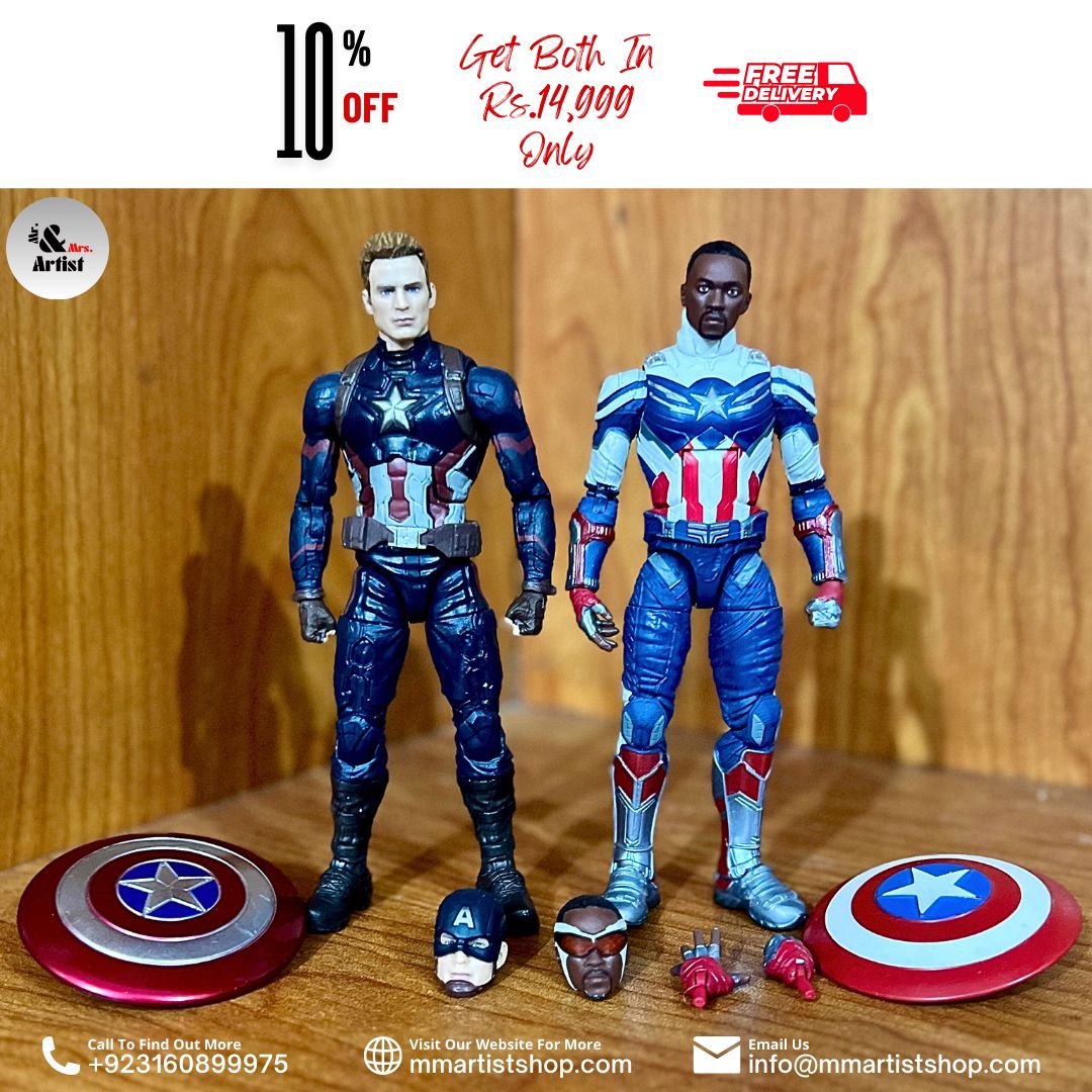 [In Stock] The Falcon and the Winter Soldier & Avengers: Endgame Marvel Legends Tag Team Captain America Two-Pack