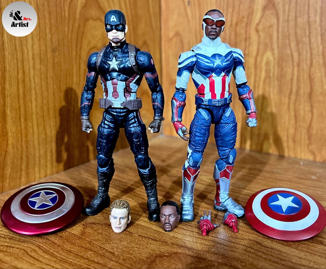 [In Stock] The Falcon and the Winter Soldier & Avengers: Endgame Marvel Legends Tag Team Captain America Two-Pack
