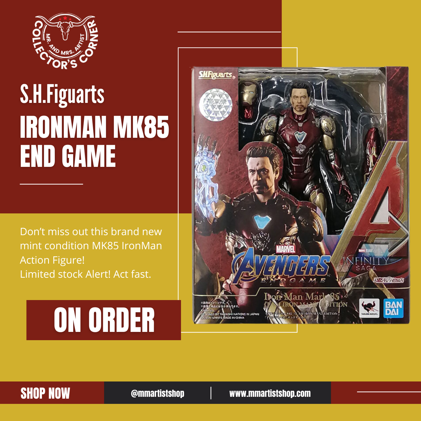 [On Order] Avengers: Endgame S.H.Figuarts Iron Man Mk 85 (Five Years Later) Action Figure